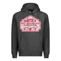 Charcoal Heather santas hot chocolate Premium Hoodie - MaliasSmallBusiness