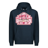 Navy santas hot chocolate Premium Hoodie - MaliasSmallBusiness