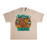 French Oak Highland Heifer Western Urban Heavy Tee - RanaPortraitStore