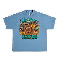 Pebble Blue Highland Heifer Western Urban Heavy Tee - RanaPortraitStore
