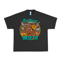 Pigment Black Highland Heifer Western Urban Heavy Tee - RanaPortraitStore