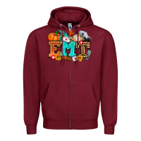 Burgundy emt with fall Zipper Hoodie - AdoDesignShop