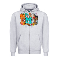 Heather Grey emt with fall Zipper Hoodie - AdoDesignShop