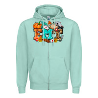 Seafoam emt with fall Zipper Hoodie - AdoDesignShop