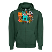 Sports Green emt with fall Zipper Hoodie - AdoDesignShop