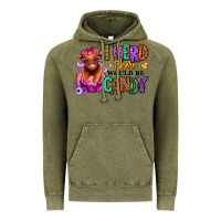 Vintage Olive I herd there would be candy Heifer Vintage Hoodie - RanaPortraitStore