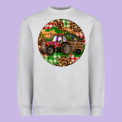 Heavyweight Sweatshirt Christmas Farm Red Tractor