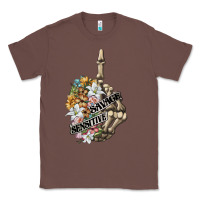 Chestnut sensitive savage skeleton middle finger Classic Tee - FaDigitalArtStudio