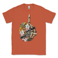 Copper sensitive savage skeleton middle finger Classic Tee - FaDigitalArtStudio