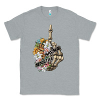 Heather Grey sensitive savage skeleton middle finger Classic Tee - FaDigitalArtStudio