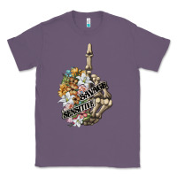 Lavender sensitive savage skeleton middle finger Classic Tee - FaDigitalArtStudio