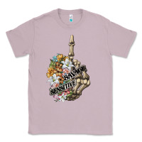 Lilac sensitive savage skeleton middle finger Classic Tee - FaDigitalArtStudio