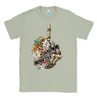 Matcha sensitive savage skeleton middle finger Classic Tee - FaDigitalArtStudio