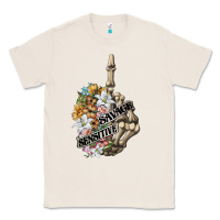 Natural sensitive savage skeleton middle finger Classic Tee - FaDigitalArtStudio