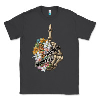 Smoke sensitive savage skeleton middle finger Classic Tee - FaDigitalArtStudio