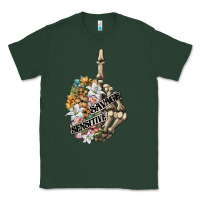 Sports Green sensitive savage skeleton middle finger Classic Tee - FaDigitalArtStudio