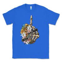 True Royal sensitive savage skeleton middle finger Classic Tee - FaDigitalArtStudio