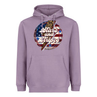 Lavender Western Stars and Stripes Heavyweight Hoodie - LillyAllenDesigns