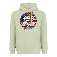 Matcha Western Stars and Stripes Heavyweight Hoodie - LillyAllenDesigns