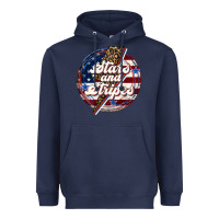 Navy Western Stars and Stripes Heavyweight Hoodie - LillyAllenDesigns