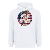 White Western Stars and Stripes Heavyweight Hoodie - LillyAllenDesigns