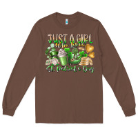 Chestnut Just a Girl who Loves Saint Patrick's Day Long Sleeve Tee - RacoonDesign