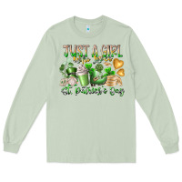 Matcha Just a Girl who Loves Saint Patrick's Day Long Sleeve Tee - RacoonDesign