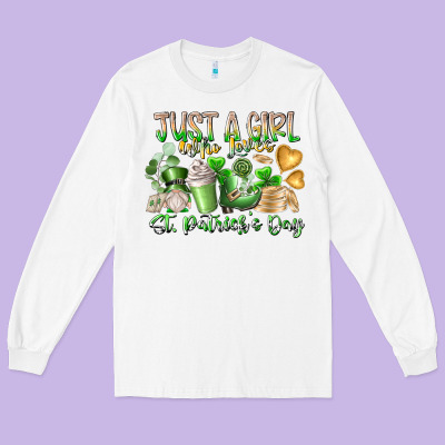 Just A Girl Who Loves Saint Patrick's Day Long Sleeve Tee Designed By Racoondesign