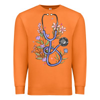 Carrot floral stethoscope Premium Sweatshirt - MaliasSmallBusiness
