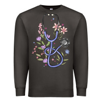 Smoke floral stethoscope Premium Sweatshirt - MaliasSmallBusiness