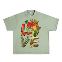 Oil Green juneteenth love Urban Heavy Tee - BarkalooDesign