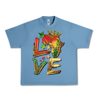 Pebble Blue juneteenth love Urban Heavy Tee - BarkalooDesign