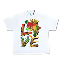 White juneteenth love Urban Heavy Tee - BarkalooDesign