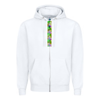 White Halloween Key Fob Zipper Hoodie - BundleAndBundleShop