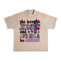 French Oak she loves jesus and america too Urban Heavy Tee - Zillion Design Studio