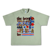 Oil Green she loves jesus and america too Urban Heavy Tee - Zillion Design Studio