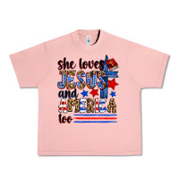 Salmon she loves jesus and america too Urban Heavy Tee - Zillion Design Studio
