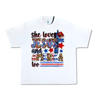 White she loves jesus and america too Urban Heavy Tee - Zillion Design Studio