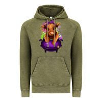 Vintage Olive Halloween Heifer Vintage Hoodie - RanaPortraitStore