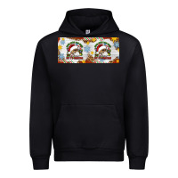 Black When You're Dead Inside But It's Christmas Hippie Skeleton Santa Urban Hoodie - Artiststas