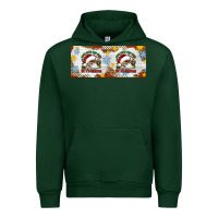 Forest Green When You're Dead Inside But It's Christmas Hippie Skeleton Santa Urban Hoodie - Artiststas