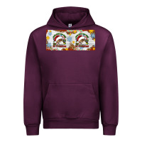 Mauve Wine When You're Dead Inside But It's Christmas Hippie Skeleton Santa Urban Hoodie - Artiststas