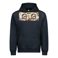 Navy When You're Dead Inside But It's Christmas Hippie Skeleton Santa Urban Hoodie - Artiststas