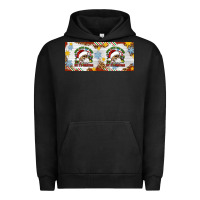 Pigment Black When You're Dead Inside But It's Christmas Hippie Skeleton Santa Urban Hoodie - Artiststas