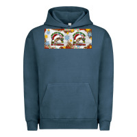Pigment Midnight Navy When You're Dead Inside But It's Christmas Hippie Skeleton Santa Urban Hoodie - Artiststas