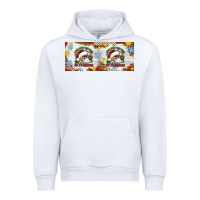 White When You're Dead Inside But It's Christmas Hippie Skeleton Santa Urban Hoodie - Artiststas