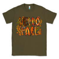 Army Green hello fall Classic Tee - RacoonDesign