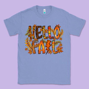 Hello Fall Classic Tee Designed By Racoondesign