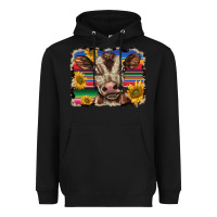 Black western background baby calf Heavyweight Hoodie - BarkalooDesign