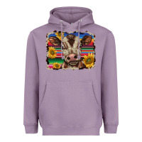 Lavender western background baby calf Heavyweight Hoodie - BarkalooDesign